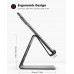 Lamicall Cell Phone Stand, Desk Phone Holder Cradle, Compatible with Phone 12 Mini 11 Pro Xs Max XR X 8 7 6 Plus SE, All Smartphones Charging Dock, Office Desktop Accessories - Silver