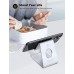 Lamicall Cell Phone Stand, Desk Phone Holder Cradle, Compatible with Phone 12 Mini 11 Pro Xs Max XR X 8 7 6 Plus SE, All Smartphones Charging Dock, Office Desktop Accessories - Silver